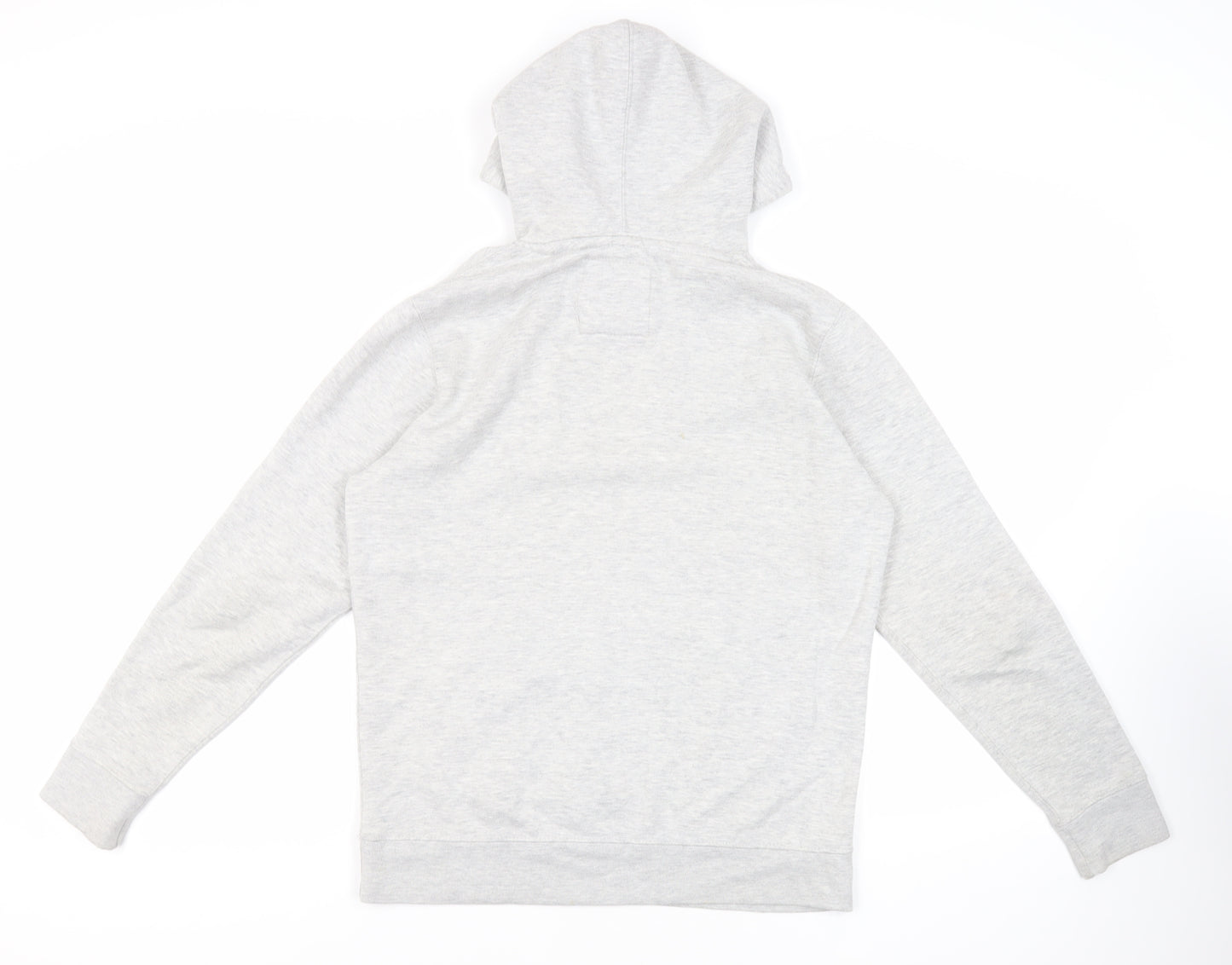 Pull&Bear Mens Grey Cotton Pullover Hoodie Size S
