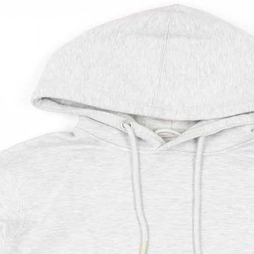 Pull&Bear Mens Grey Cotton Pullover Hoodie Size S