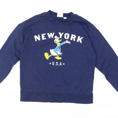 Disney Womens Blue Polyester Pullover Sweatshirt Size XS Pullover - Donald Duck