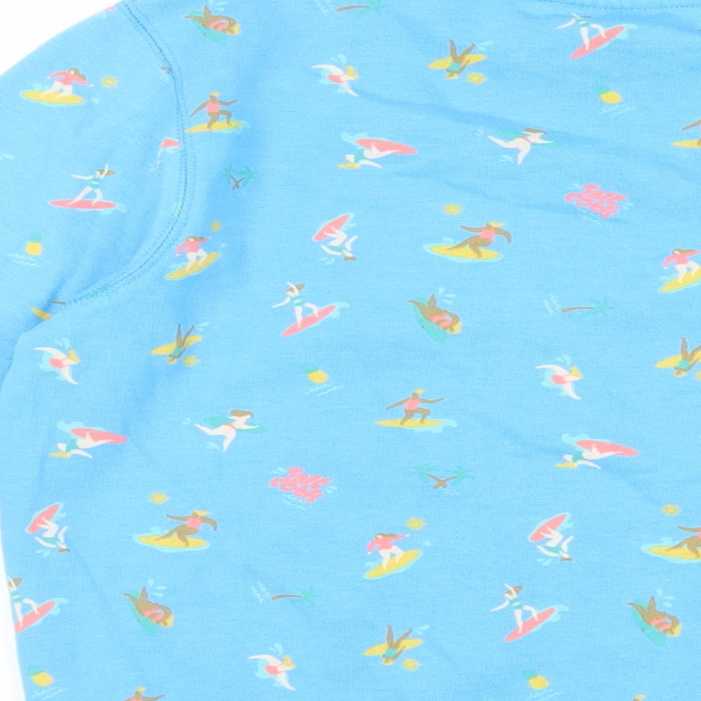 Saltrock Girls Blue Geometric Cotton Pullover Sweatshirt Size 11-12 Years Pullover - Surf Print
