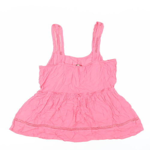 NEXT Womens Pink Viscose Basic Tank Size 16 Scoop Neck