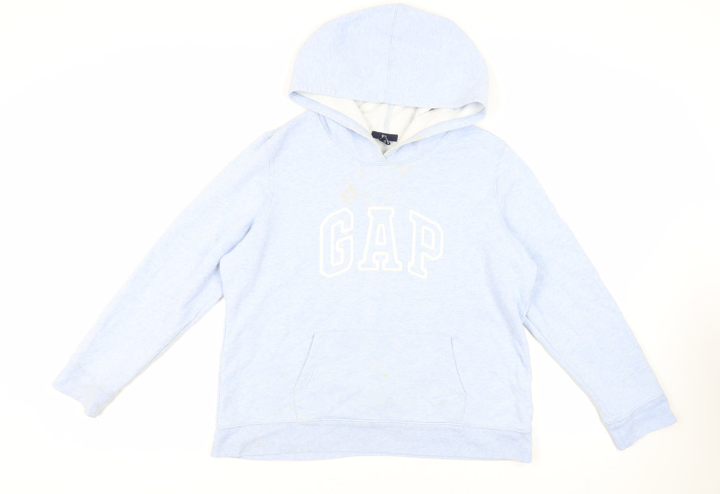 Gap Womens Blue Cotton Pullover Hoodie Size XL Pullover - Logo Pockets