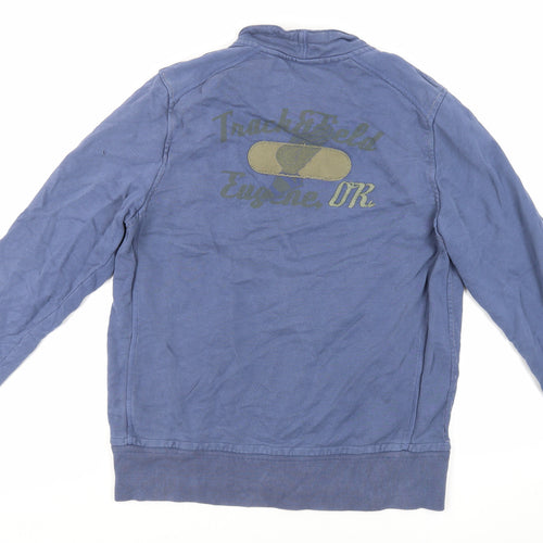 Nike Mens Blue Cotton Full Zip Sweatshirt Size L - Logo Pockets