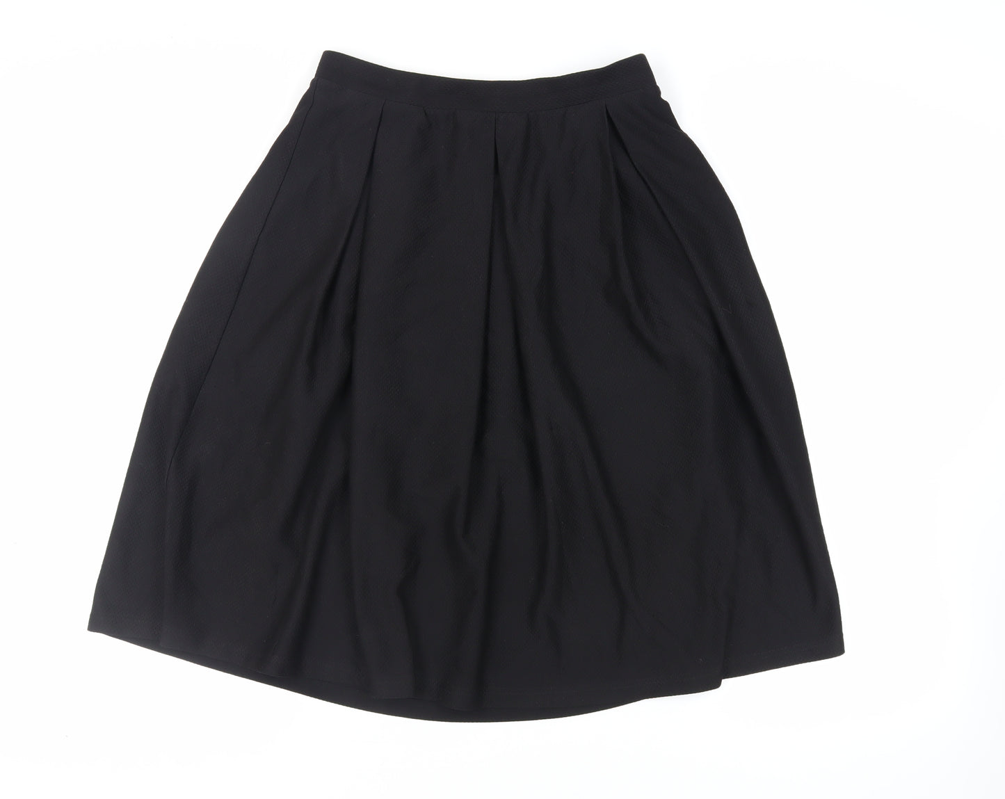 Dorothy Perkins Womens Black Polyester Flare Skirt Size 10 - Elasticated Waist