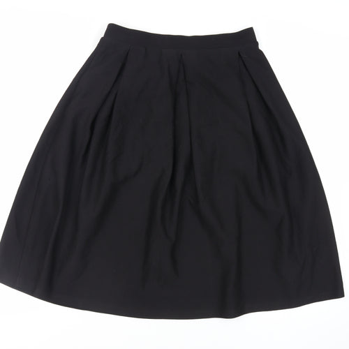 Dorothy Perkins Womens Black Polyester Flare Skirt Size 10 - Elasticated Waist