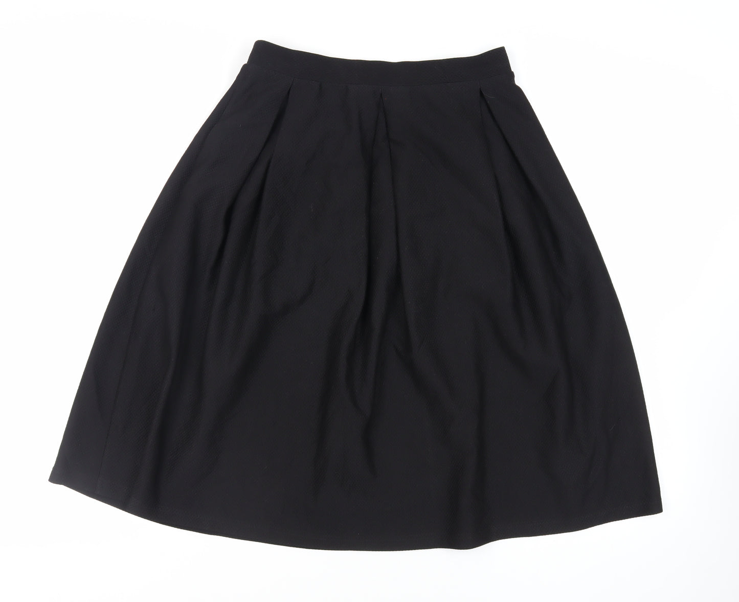 Dorothy Perkins Womens Black Polyester Flare Skirt Size 10 - Elasticated Waist