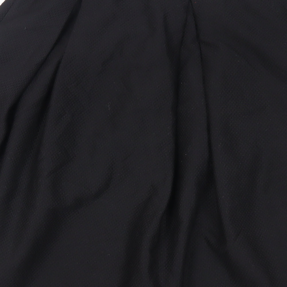 Dorothy Perkins Womens Black Polyester Flare Skirt Size 10 - Elasticated Waist