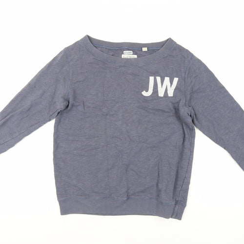 Jack Wills Womens Blue Cotton Pullover Sweatshirt Size 8 Pullover - Logo