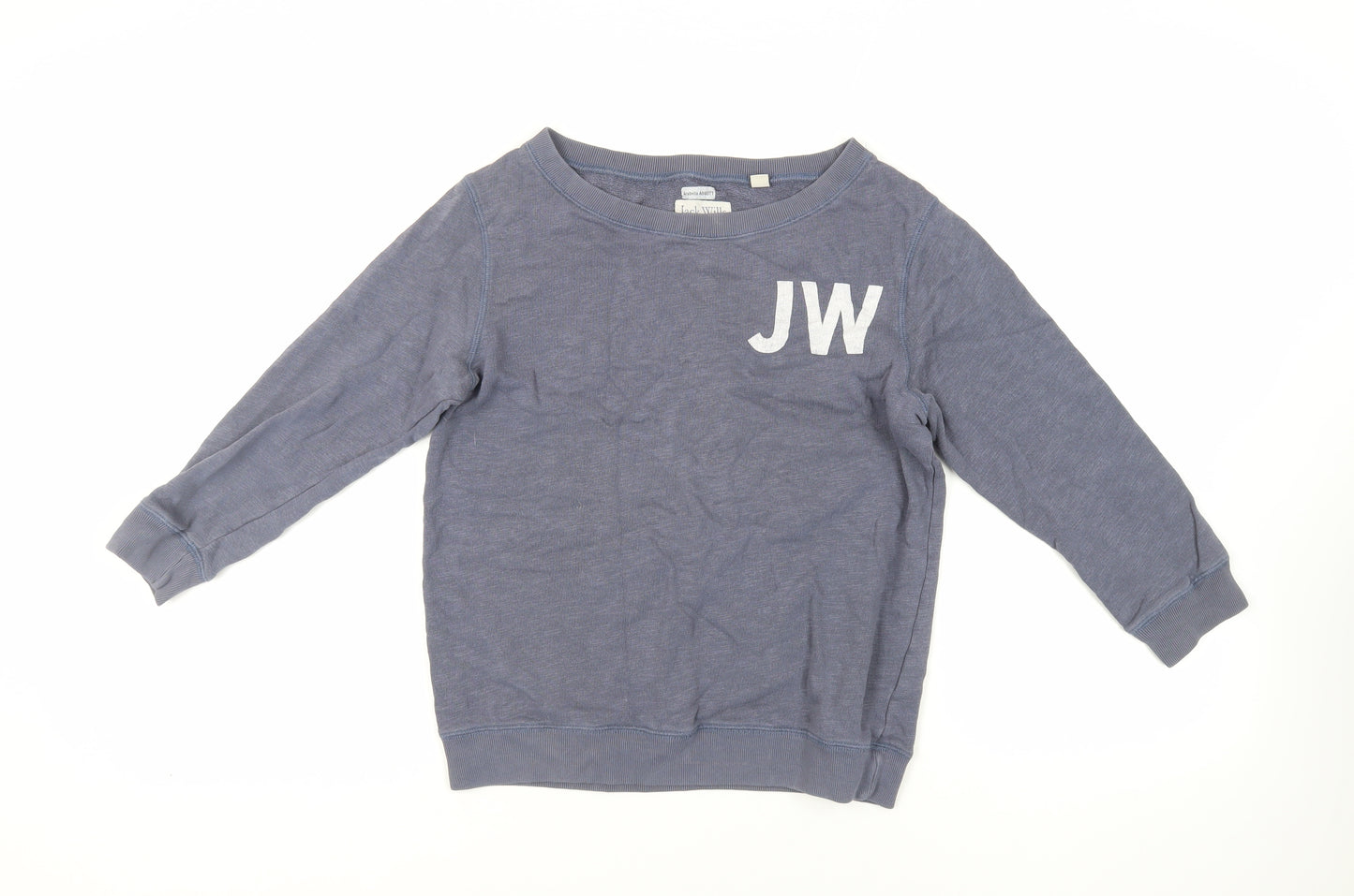 Jack Wills Womens Blue Cotton Pullover Sweatshirt Size 8 Pullover - Logo