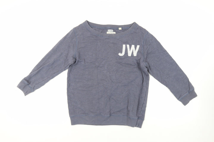 Jack Wills Womens Blue Cotton Pullover Sweatshirt Size 8 Pullover - Logo