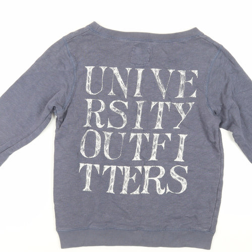 Jack Wills Womens Blue Cotton Pullover Sweatshirt Size 8 Pullover - Logo