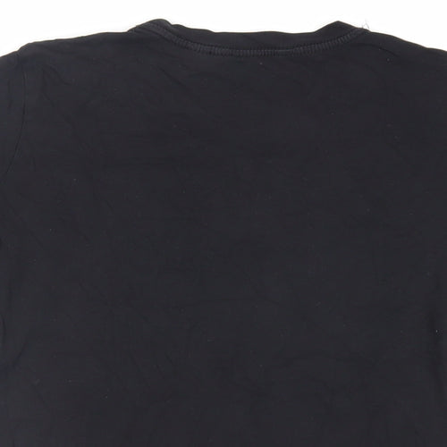 H&M Boys Black Cotton Pullover T-Shirt Size 12-13 Years Crew Neck Pullover - PlayStation