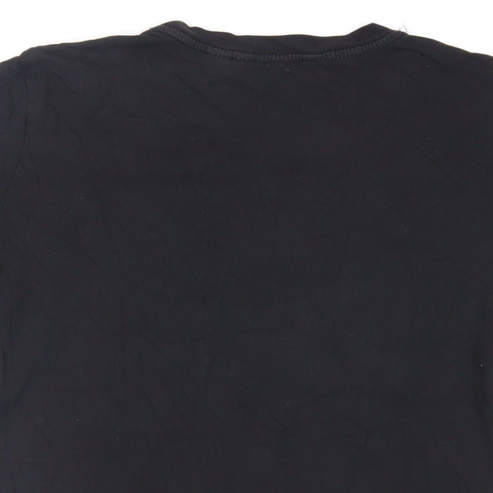 H&M Boys Black Cotton Pullover T-Shirt Size 12-13 Years Crew Neck Pullover - PlayStation