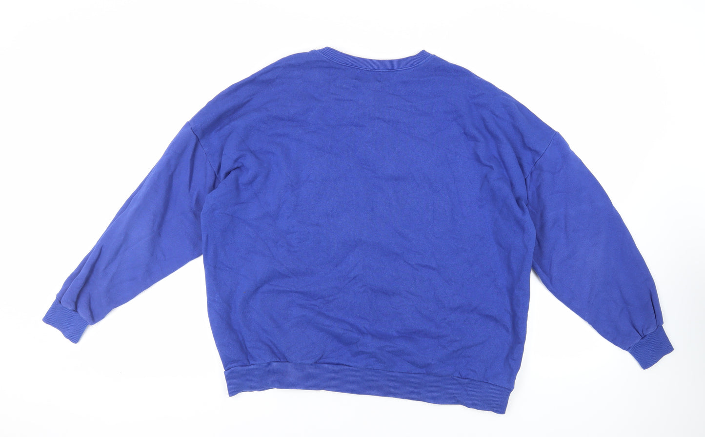 Pull&Bear Womens Blue Cotton Pullover Sweatshirt Size M Pullover - New York