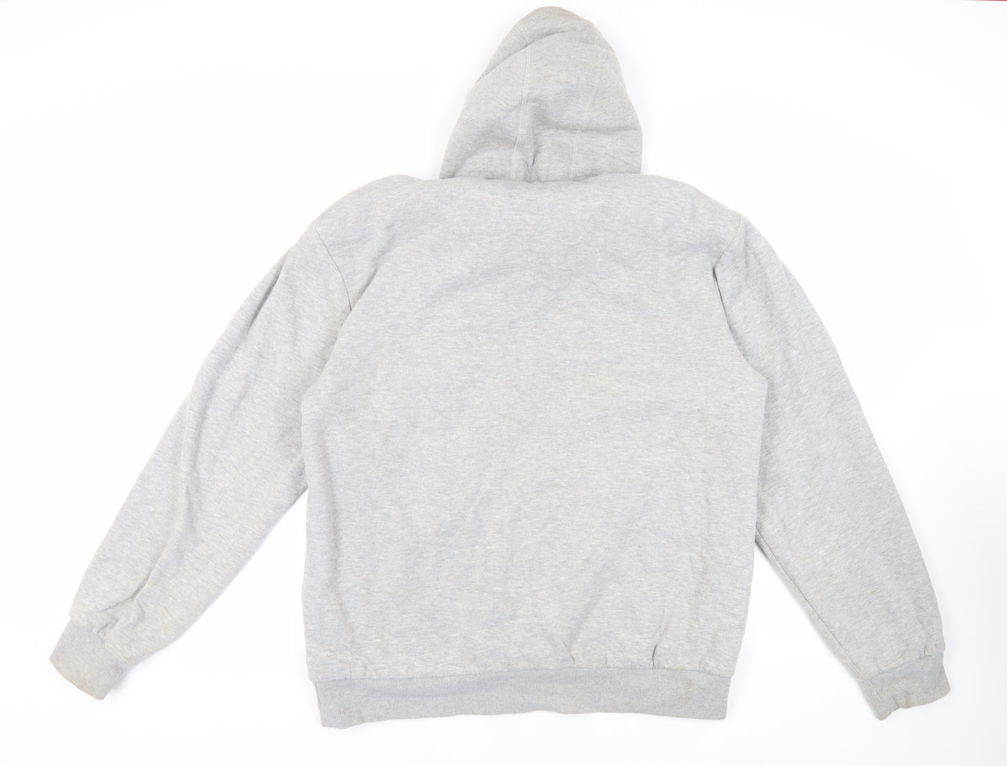 Saltrock Mens Grey Cotton Full Zip Hoodie Size 2XL - Logo Pockets