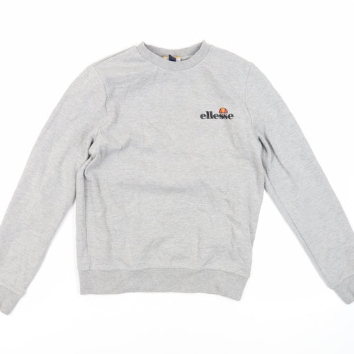 ellesse Girls Grey Cotton Pullover Sweatshirt Size M Pullover