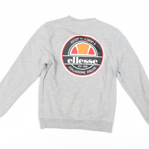 ellesse Girls Grey Cotton Pullover Sweatshirt Size M Pullover