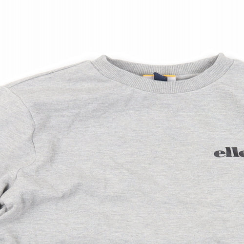 ellesse Girls Grey Cotton Pullover Sweatshirt Size M Pullover