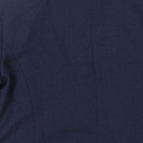 EWM Womens Blue Jacket Blazer Size 14 Button