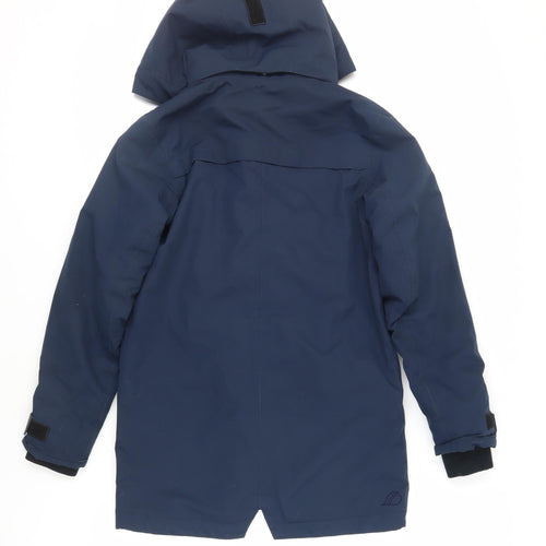 Didriksons Womens Blue Rain Coat Coat Size S Zip - Hooded Waterproof