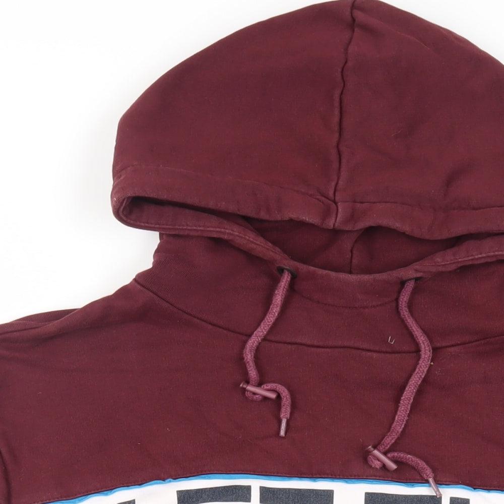 Left Field Mens Purple Cotton Pullover Hoodie Size XL - Logo