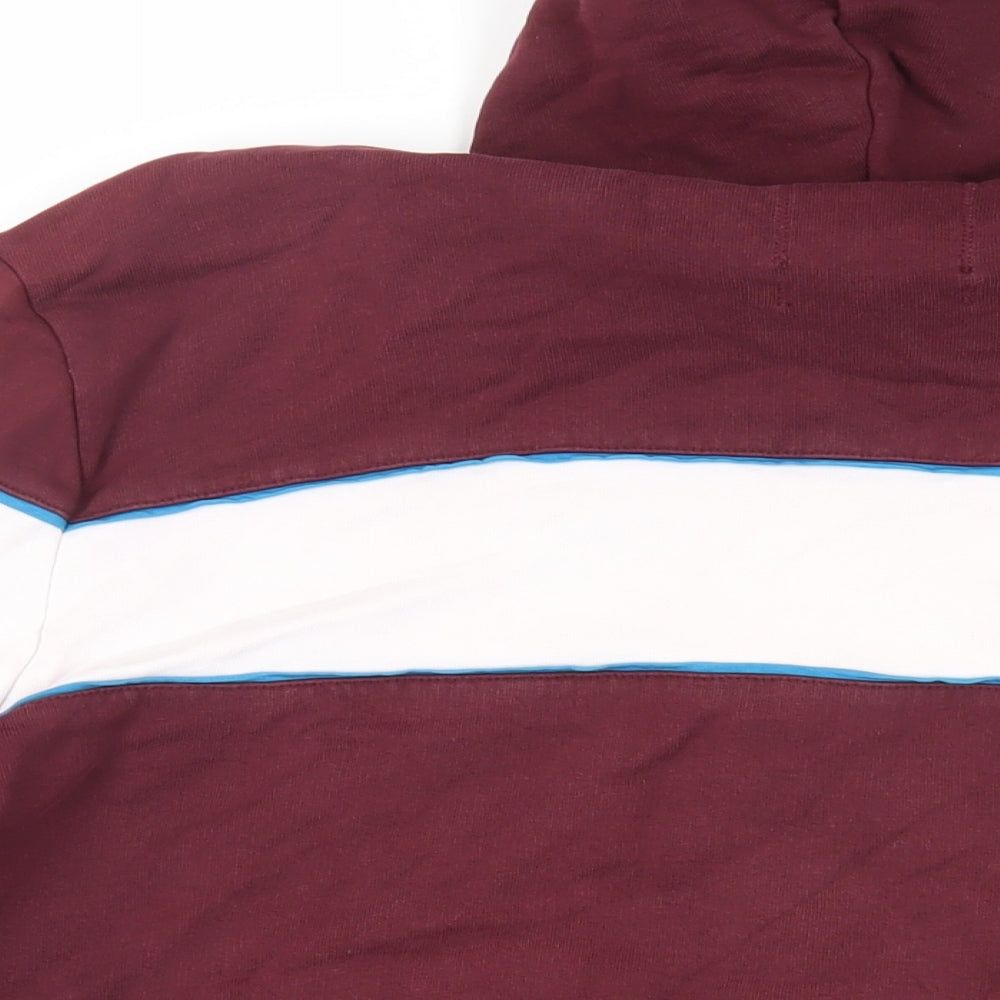 Left Field Mens Purple Cotton Pullover Hoodie Size XL - Logo