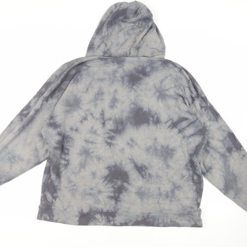 Victoria's Secret Pink Womens Grey Cotton Pullover Hoodie Size L Pullover - Tie Dye