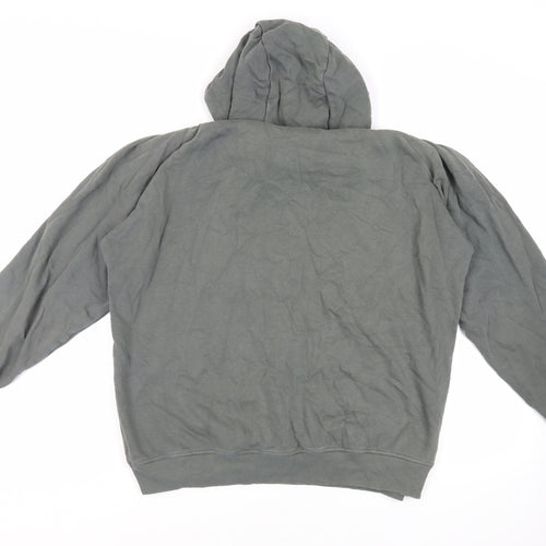 Gymshark Mens Green Cotton Pullover Hoodie Size L - Logo
