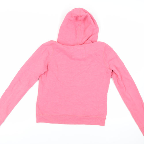Abercrombie & Fitch Womens Pink Cotton Pullover Hoodie Size M Pullover - Logo Pockets