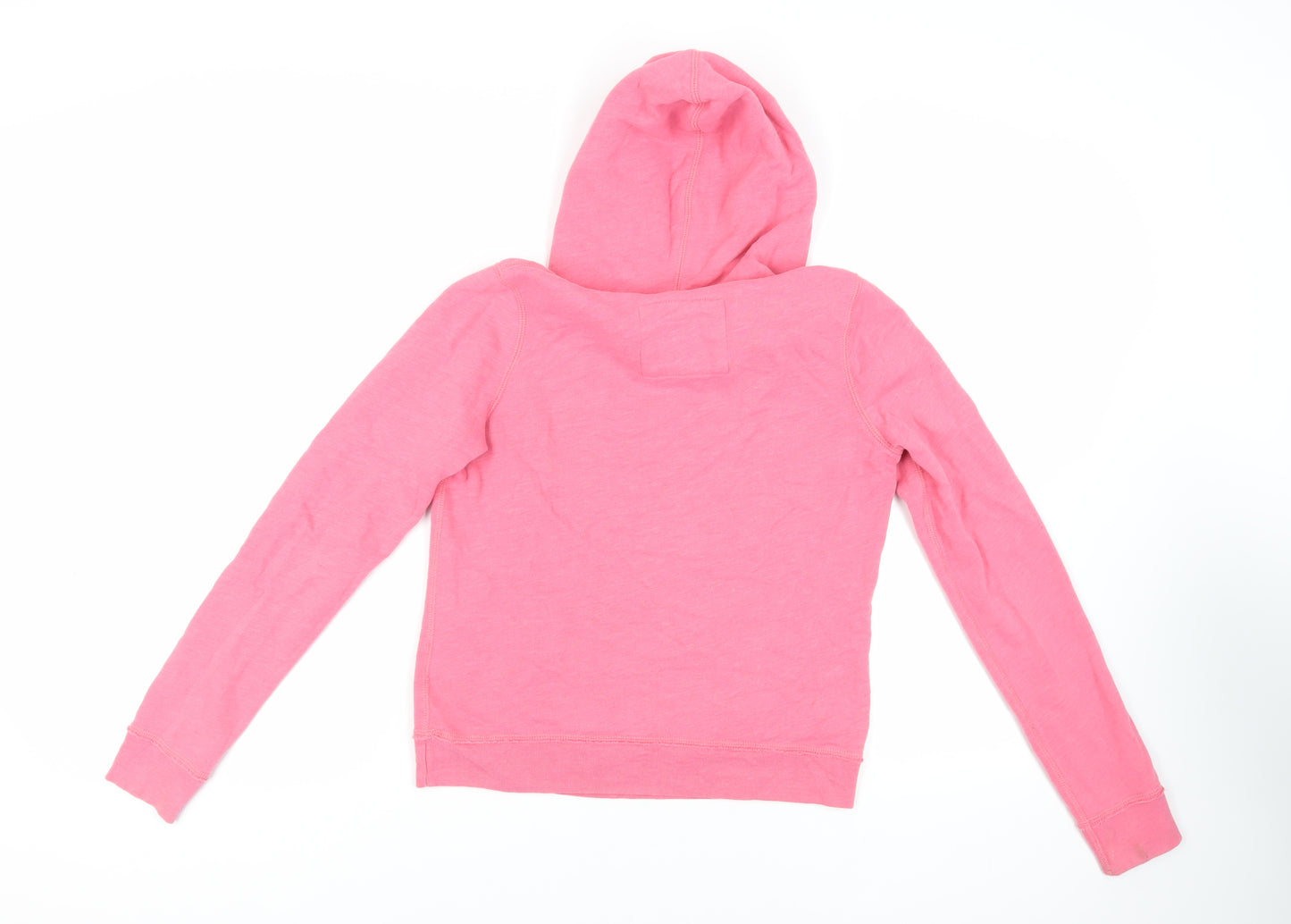 Abercrombie & Fitch Womens Pink Cotton Pullover Hoodie Size M Pullover - Logo Pockets
