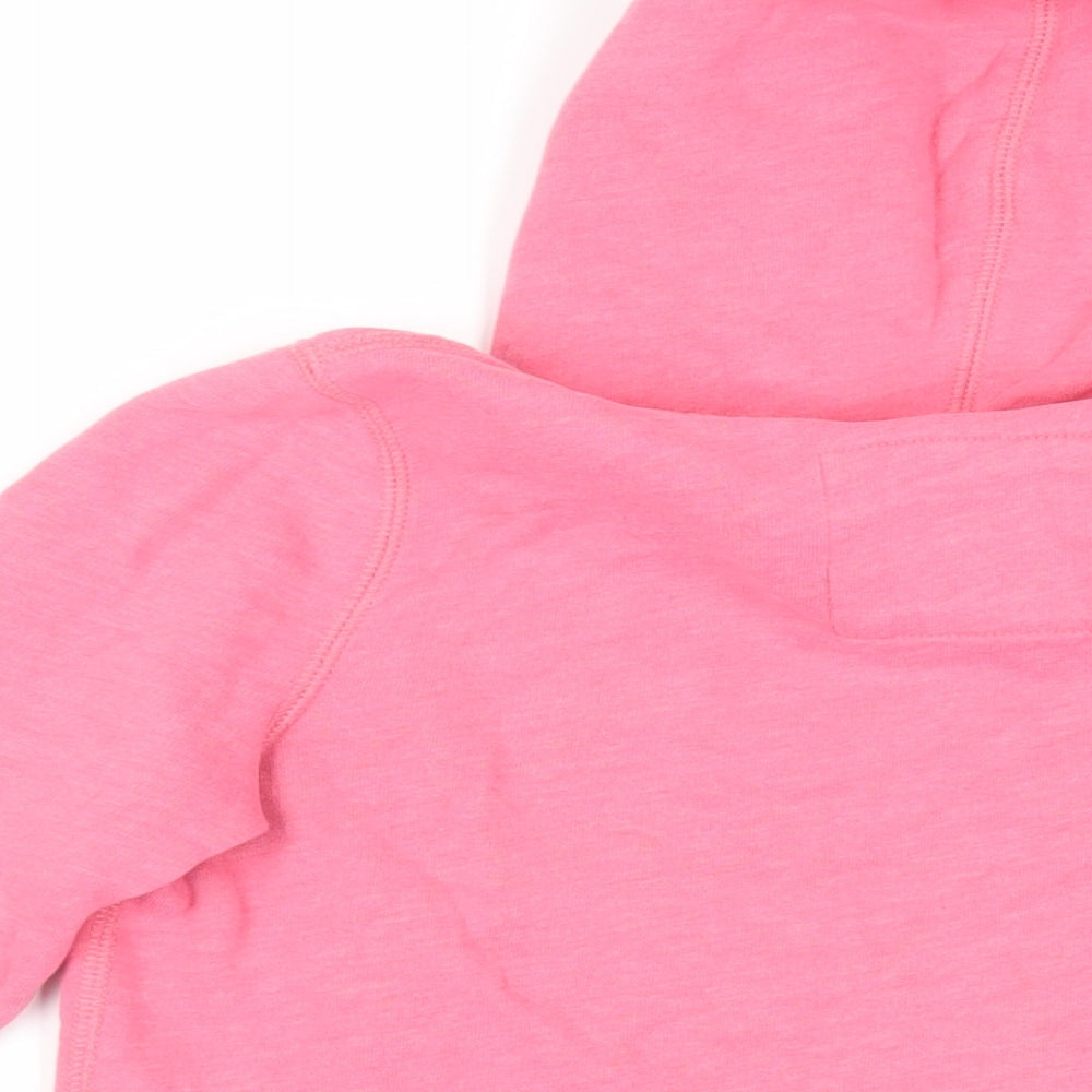 Abercrombie & Fitch Womens Pink Cotton Pullover Hoodie Size M Pullover - Logo Pockets