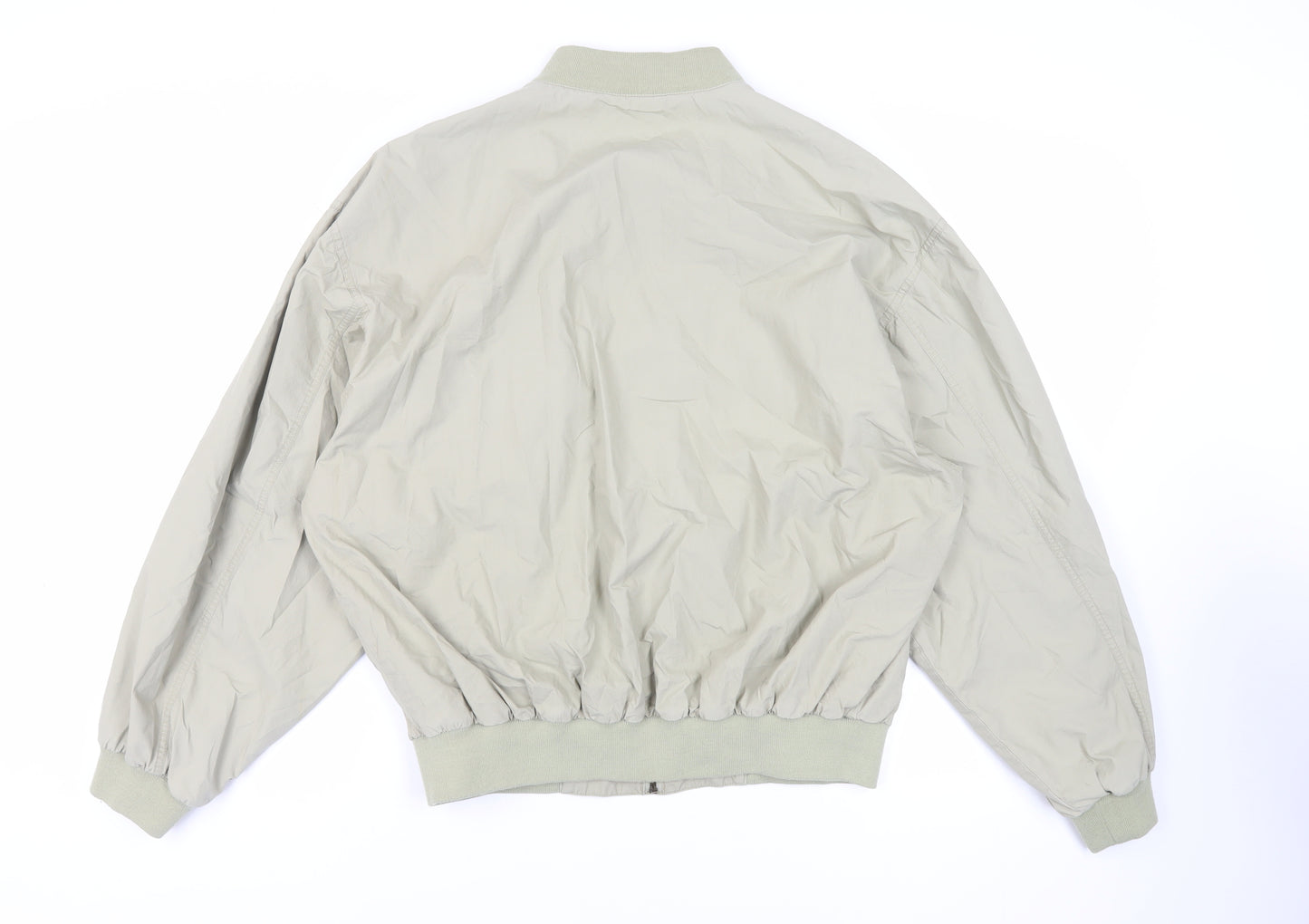 St Michael Mens Green Bomber Jacket Jacket Size L Zip - Vintage
