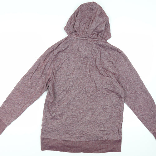 Twisted Soul Mens Purple Cotton Full Zip Hoodie Size L - Pockets