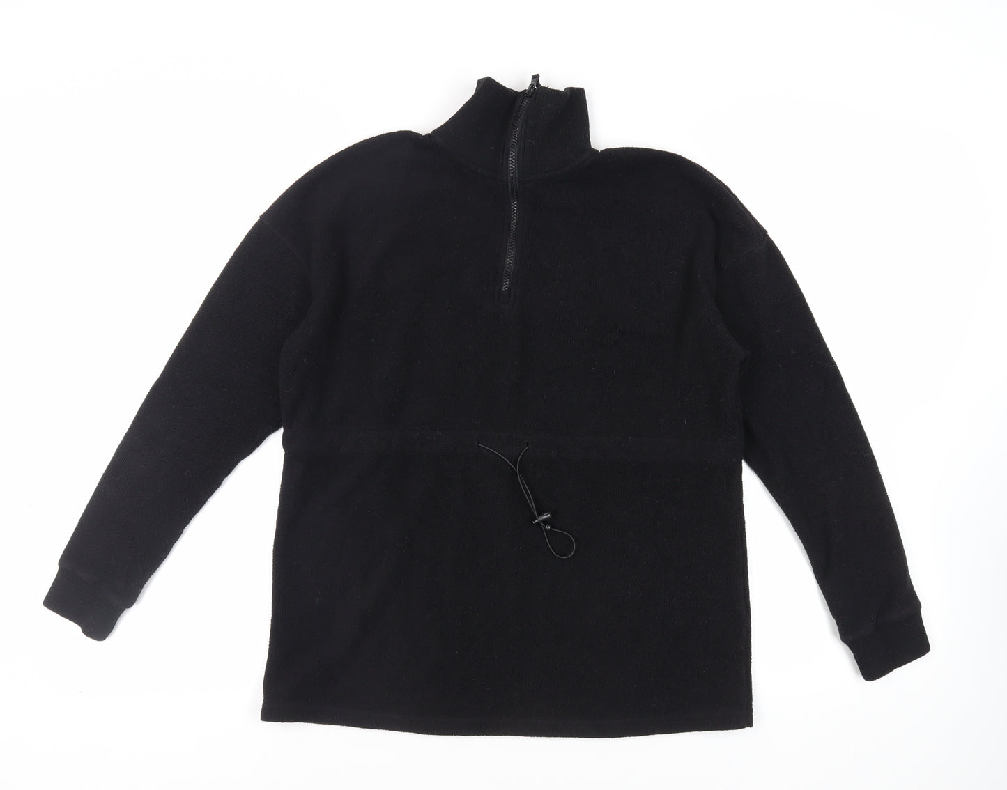 Active People Womens Black Polyester Pullover Sweatshirt Size 8 Drawstring - Adjustable Waist