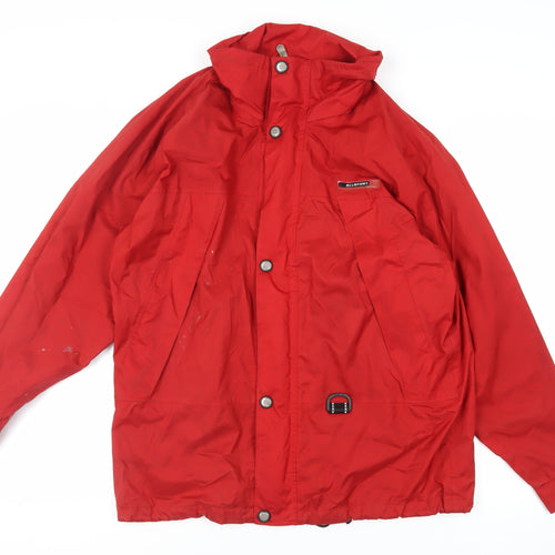 Allsport Active Mens Red Windbreaker Jacket Size XL Zip - Technical Outdoors