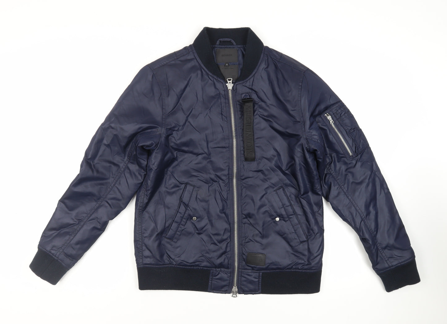 MUSIUM DIV. Mens Blue Jacket Size M Zip - Logo
