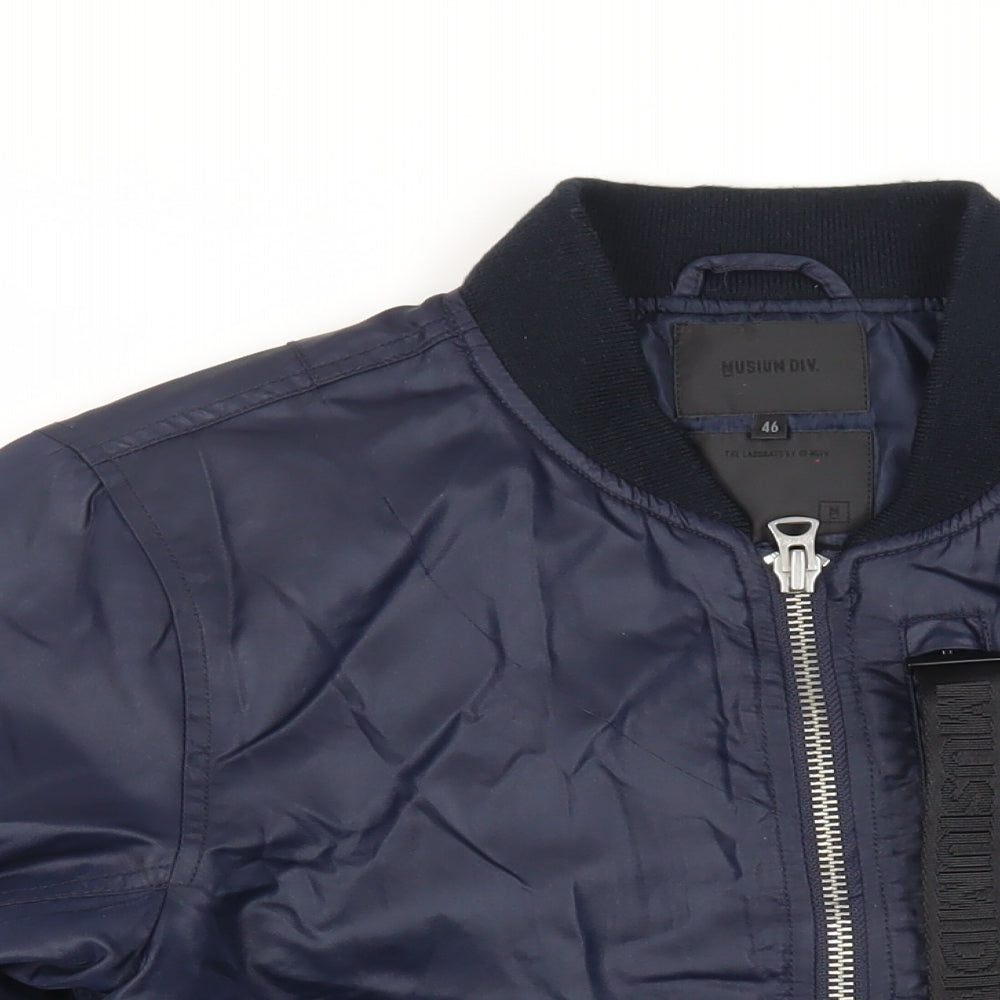MUSIUM DIV. Mens Blue Jacket Size M Zip - Logo