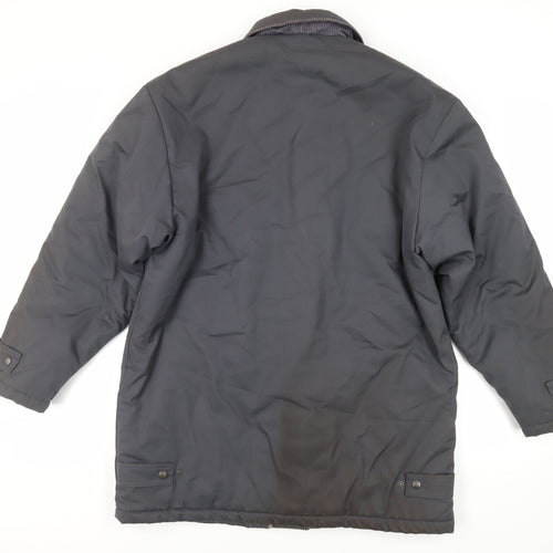 St Michael Mens Blue Pea Coat Coat Size M Zip - Vintage