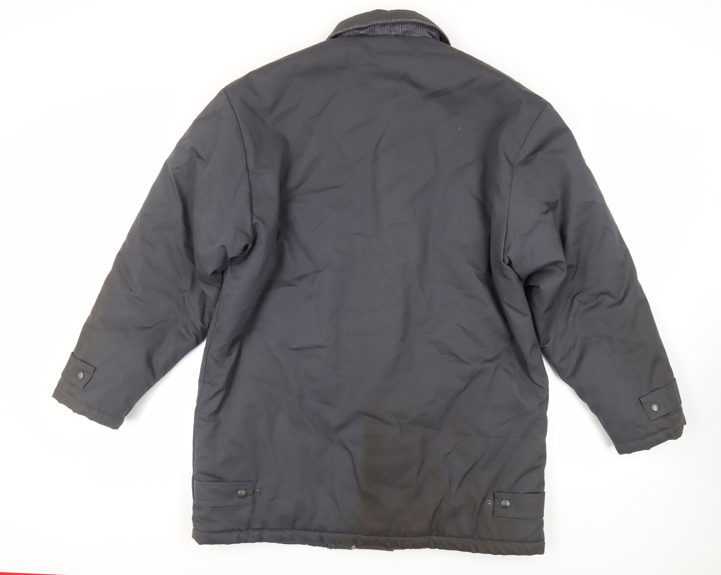 St Michael Mens Blue Pea Coat Coat Size M Zip - Vintage