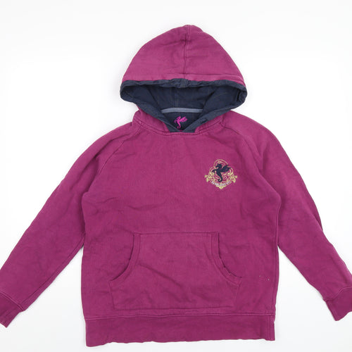 Puffa Girls Purple Cotton Pullover Hoodie Size 12 Years Pullover