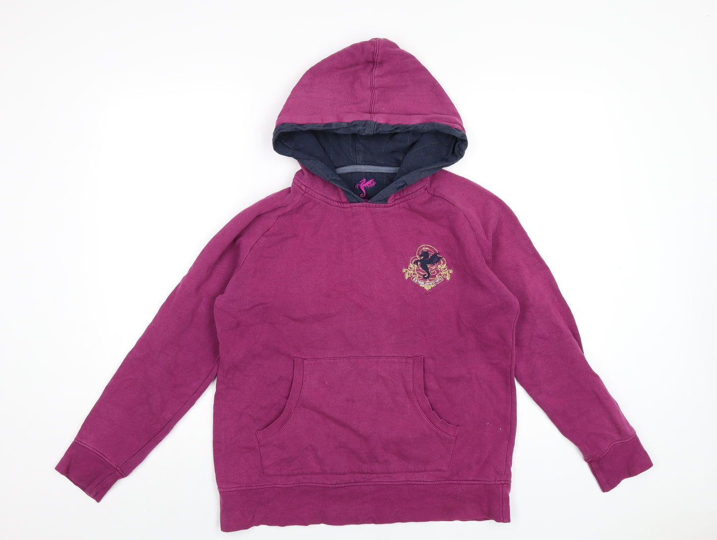 Puffa Girls Purple Cotton Pullover Hoodie Size 12 Years Pullover