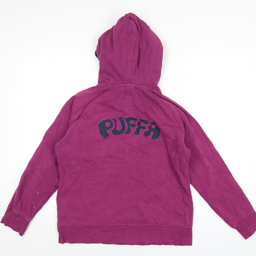 Puffa Girls Purple Cotton Pullover Hoodie Size 12 Years Pullover