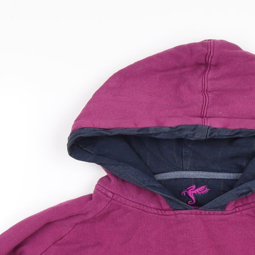 Puffa Girls Purple Cotton Pullover Hoodie Size 12 Years Pullover