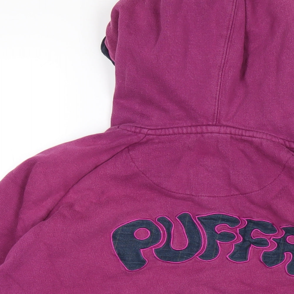 Puffa Girls Purple Cotton Pullover Hoodie Size 12 Years Pullover