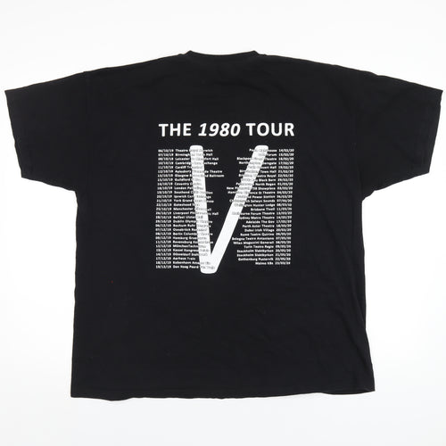 Midge Ure Mens Black Cotton T-Shirt Size XL Round Neck