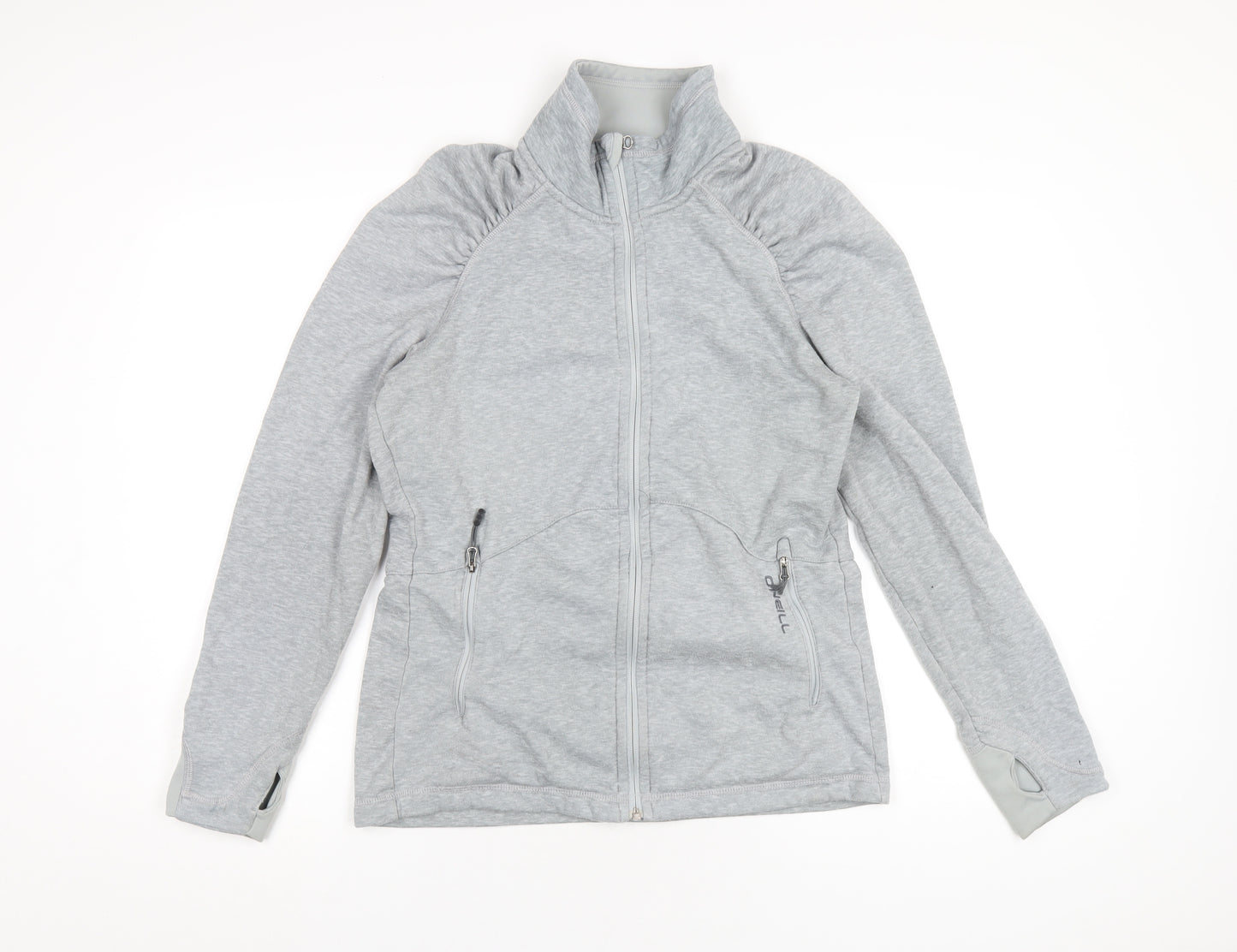 O'Neill Womens Grey Polyester Full Zip Sweatshirt Size XL Zip