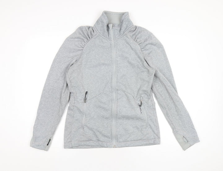 O'Neill Womens Grey Polyester Full Zip Sweatshirt Size XL Zip