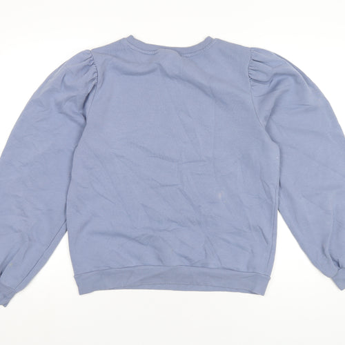 Saint Tropez Clothing Womens Blue Cotton Pullover Sweatshirt Size M Pullover