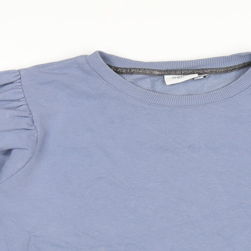 Saint Tropez Clothing Womens Blue Cotton Pullover Sweatshirt Size M Pullover