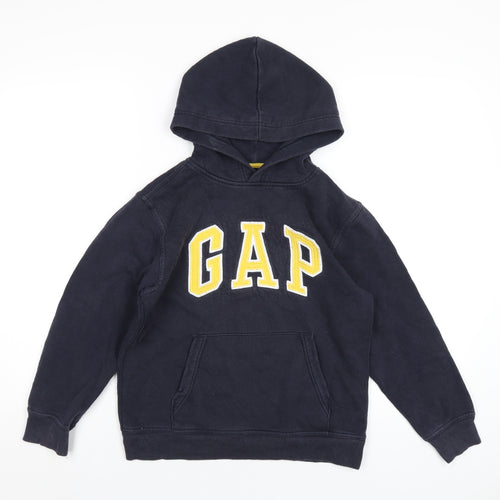 Gap Boys Blue Cotton Pullover Hoodie Size 10-11 Years Pullover